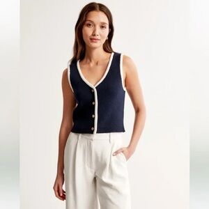 Abercrombie “Mara” buttoned sweater vest